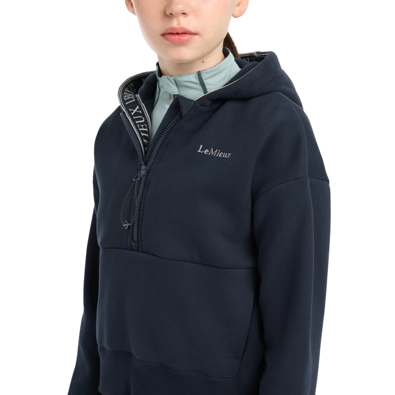 LeMieux Young Rider Hettie Half  Zip Hoodie in Navy-1